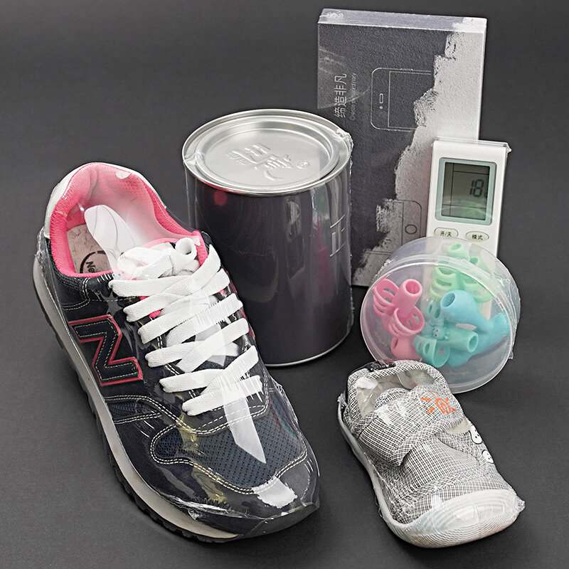 50 peças pof plástico saco de filme psiquiatra transparente selo de calor saco de envoltório para sapatos caixa