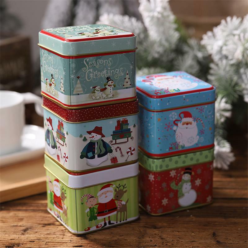 คริสต์มาสปีใหม่ฉลองคริสต์มาสตกแต่งคริสต์มาสตกแต่งกล่องเด็กของขวัญกล่อง Candy Jar FZ114
