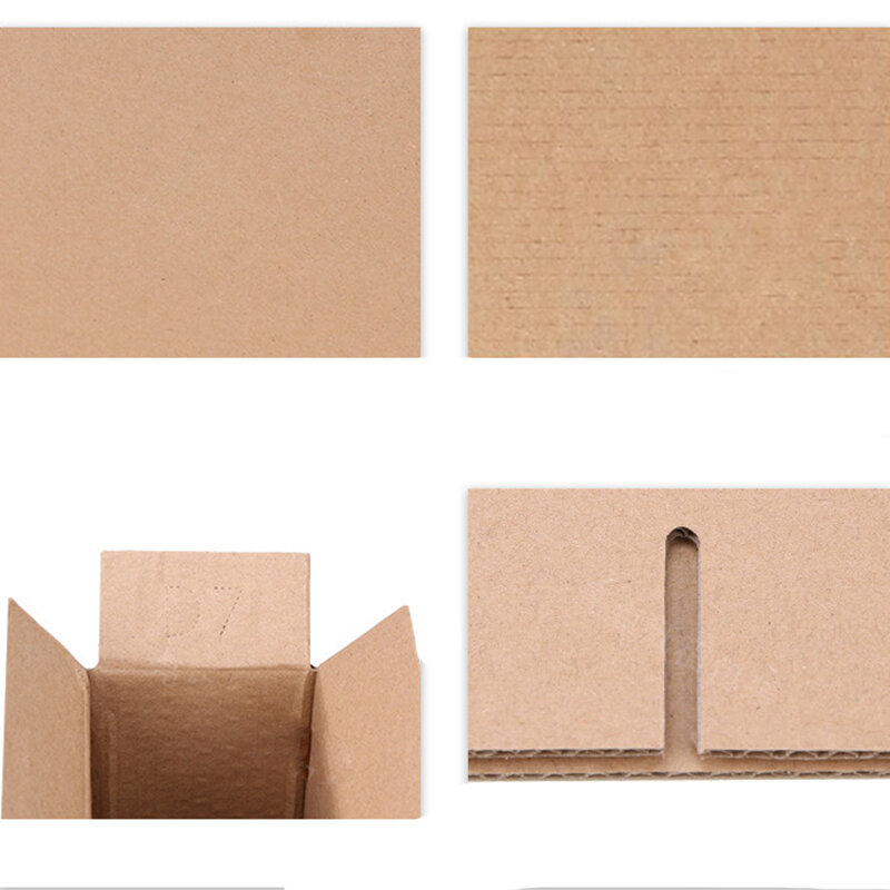 10Pcs Blank Paper Boxes 3 Layer Corrugated Boxes Rectangle Gift Packaging Box Photo Album Courier Box Mailers Business Supplies
