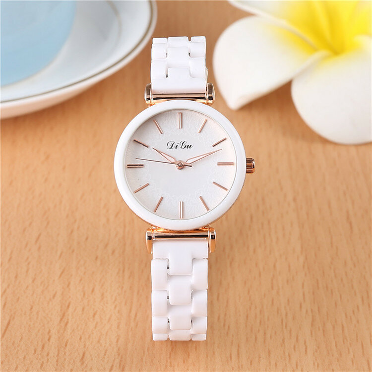 SAILWIND – montre-bracelet de luxe en cristal pour femmes, en céramique blanche, à Quartz, à la mode, pour dames
