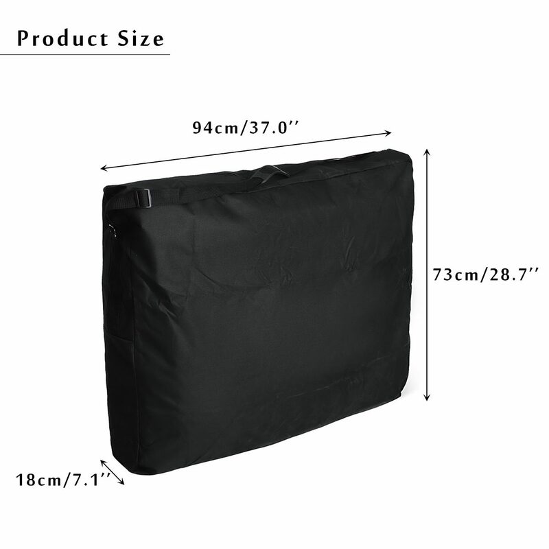 Черная сумка для массажного стола, сумка для переноски ногтевого стола, сумка для красивой кровати, складная сумка для переноски из ткани Оксфорд