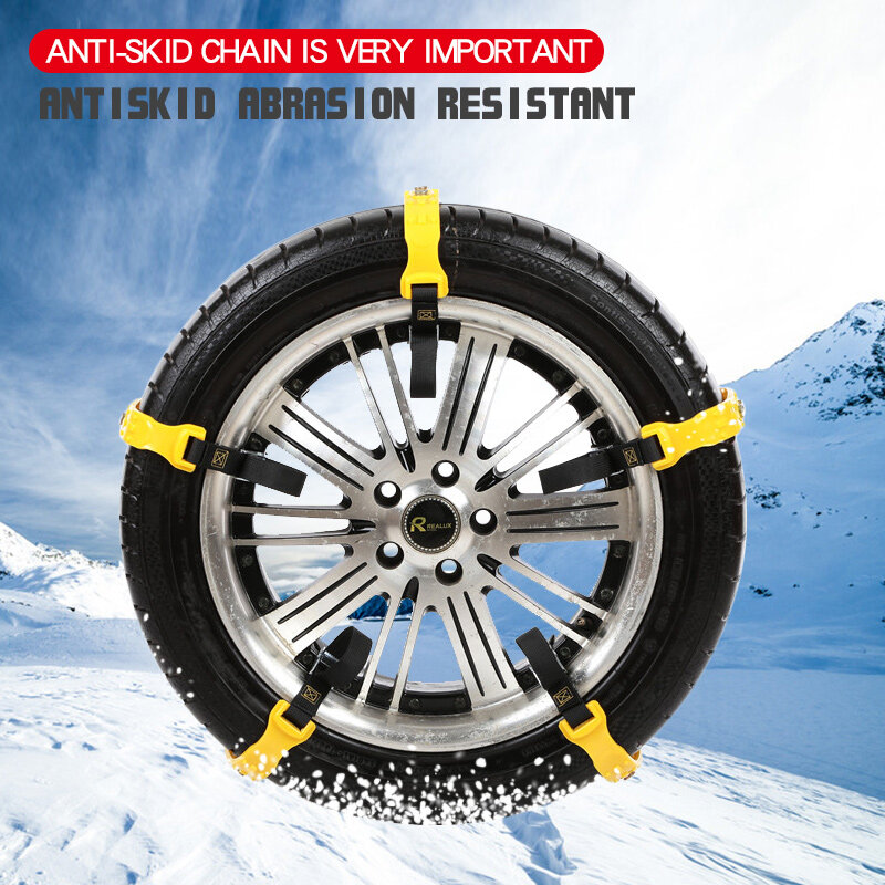 2020 TPU Auto Tire Snow Chains Anti-Skip Belt Safe Driving For Snow Ice Sand Muddy Offroad For Most Car SUV VAN Wheel