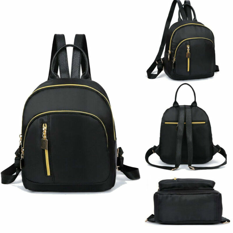 Women Lady Nylon Backpack Travel Shoulder School Bag Satchel Rucksack Travel School Backpack Shoulder Zip Bags Teenage Mini