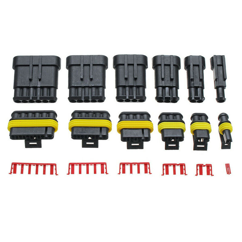 Conectores de cable eléctrico para coche, Kit surtido de terminales macho y hembra para motocicleta, impermeable, 12V, 708 piezas