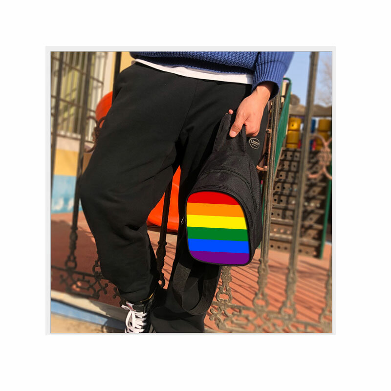 Bolso de cintura con estampado de arcoíris, riñonera informal LGBT, bolso de hombro con cinturón de viaje, bolso de pecho de moda, bolsa de mensajero Gay
