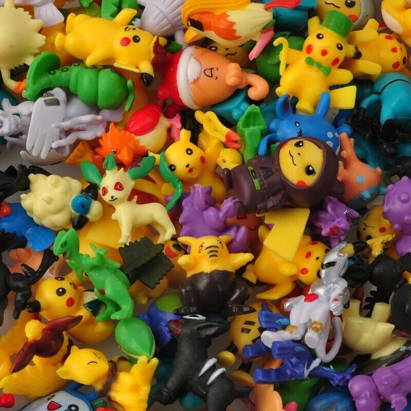 Hot Sale Anime Pokemon Action Figure Pikachu Rowlet Treecko Eevee Fennekin Greninja Model Dolls Toys For Children's Gift