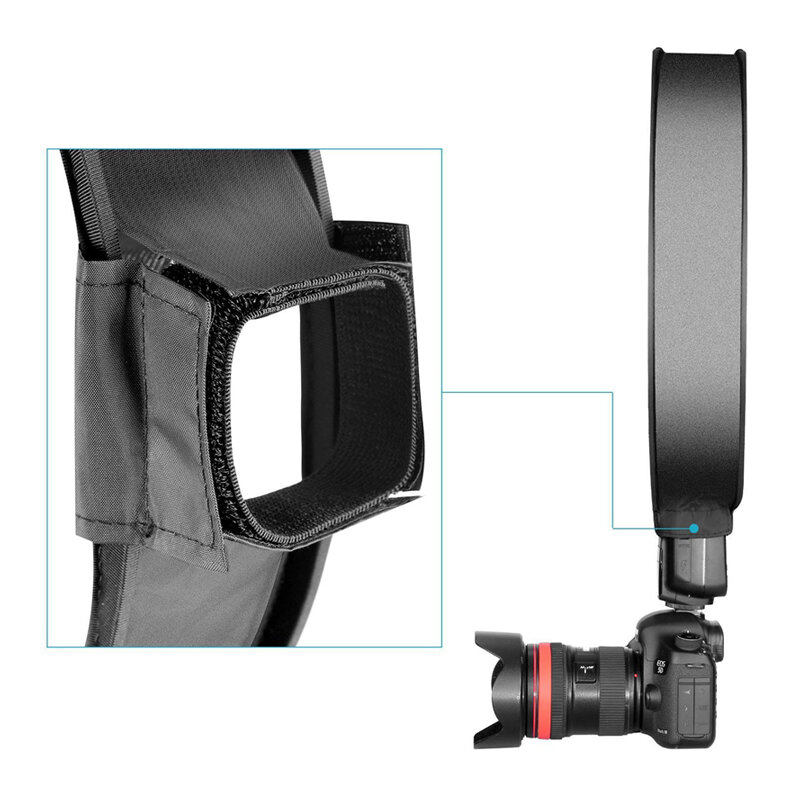 Difusor de Flash en la parte superior para cámara, Softbox portátil redondo, 40cm, 30cm, envío directo