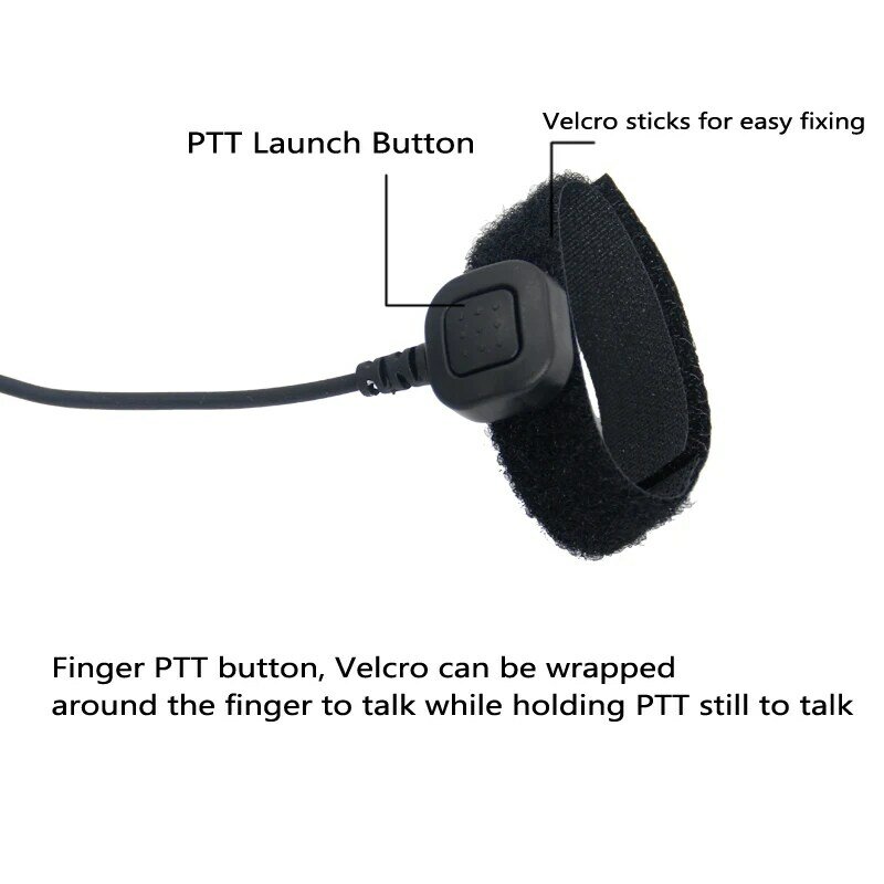 XIERDE 1 핀 3.5mm 잭 유연한 손가락 목구멍 제어 PTT 마이크 이어폰 숨겨진 에어 튜브 헤드셋 스마트 휴대 전화