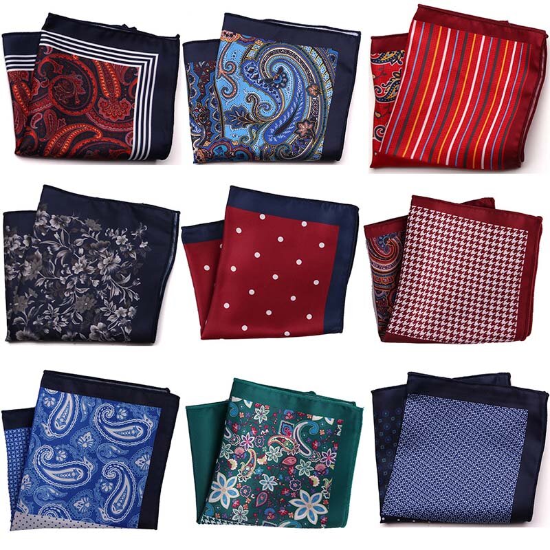 Yishline Nieuwe Onderscheidend Mannen Zakdoek Pocket Plein Mode Print Grote Man Bloemen Dot Mannen Borst Zakdoeken Voor Mannen Pak