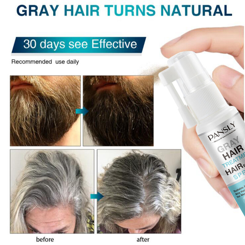 Spray líquido de tratamento capilar branco cura de ervas mágicas 30ml repara os cabelos