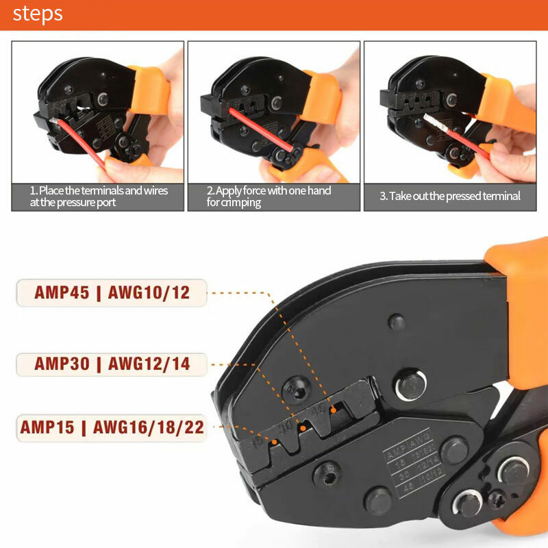 AMP15/30/45 Alat Crimping Kabel Anderson TC-1 Tang Crimping Kawat Tangan untuk Konektor Anderson Powerpole