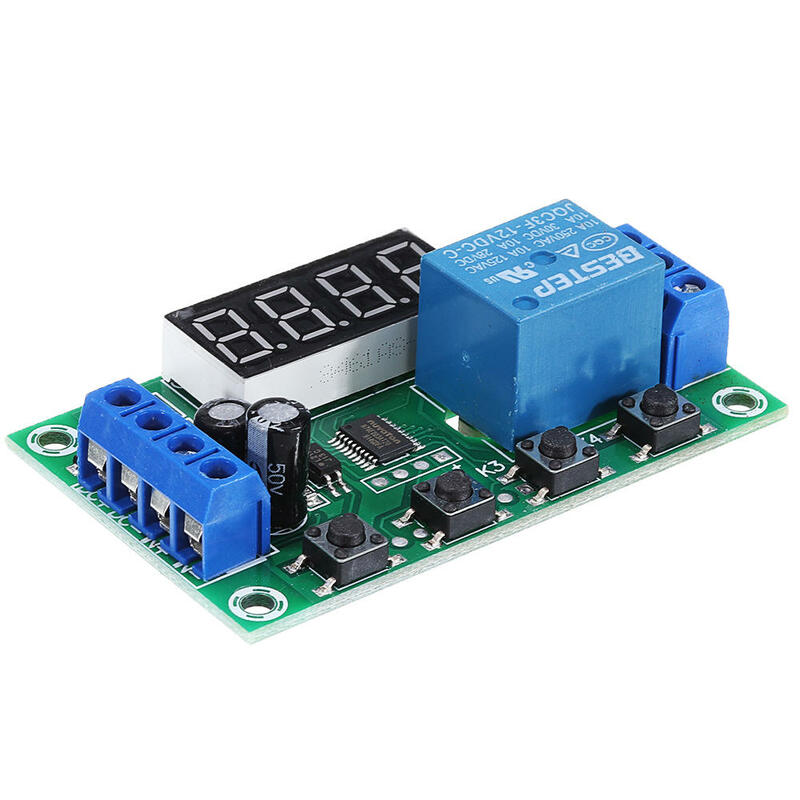 Taidacent Puls Zeit Relais 5V12V24V Timing Einstellbare Digital Display Zeit Relais Schalter für Wasserpumpe Power Off Trigger Control