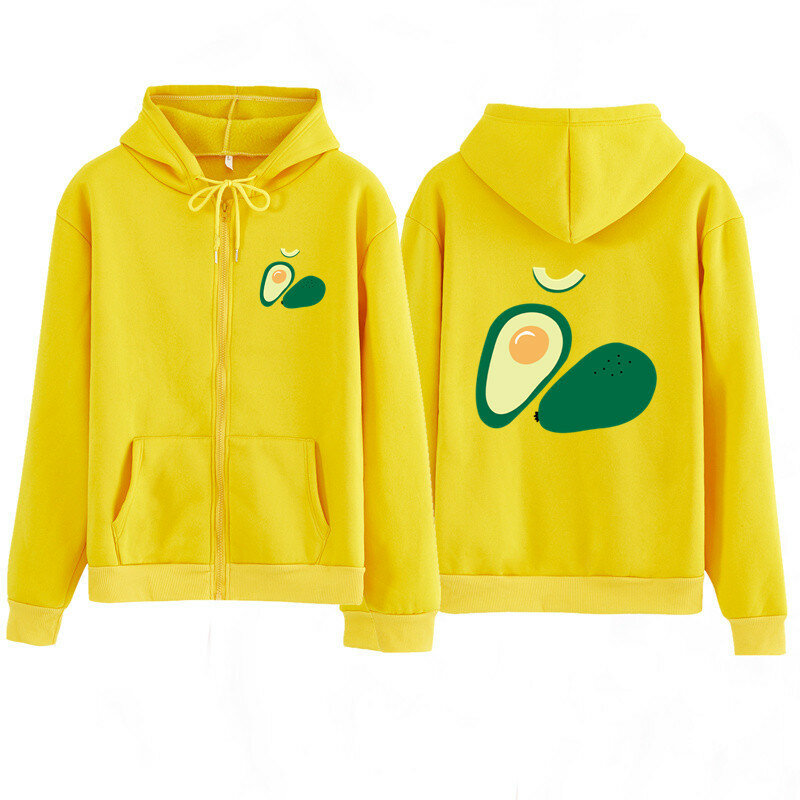 2020 mujeres hoodies niños niña camisa fruta aguacate sudaderas cremallera sudadera chaquetas de Otoño de primavera