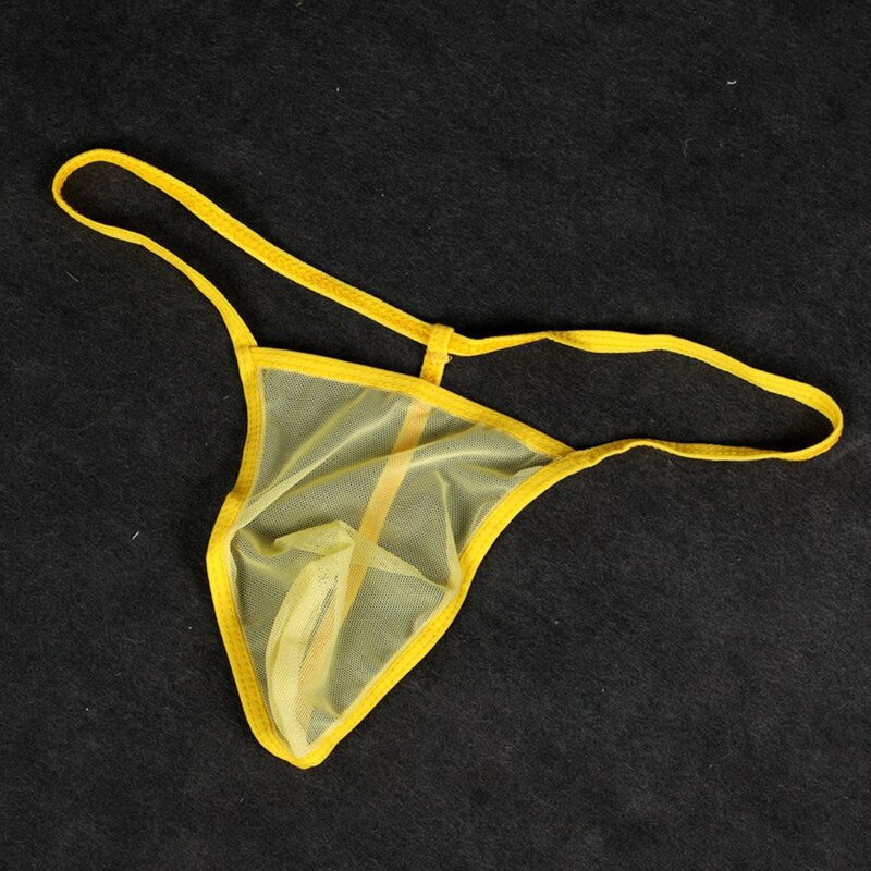 Sabuk Tipis Rendah Naik T Tali Belakang Pria Ultra-tipis Bikini Thong Pria Seksi U Pakaian Dalam Cembung Gay Kantong Pakaian Dalam Tanga Slip