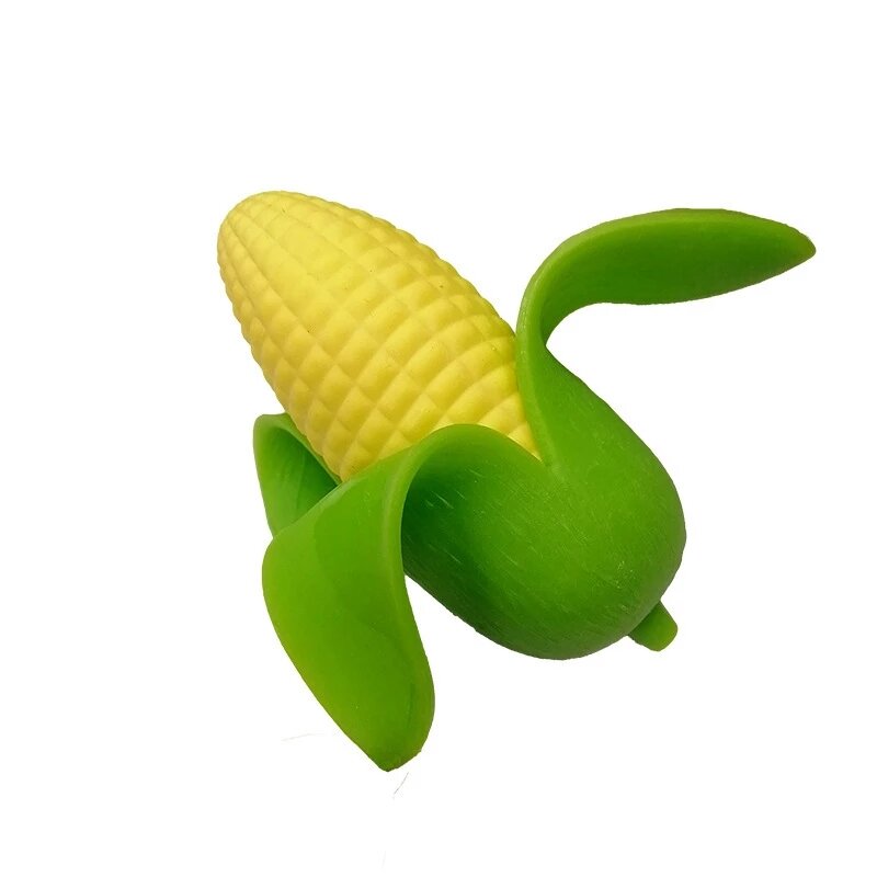 Nieuwe Exotische Gepelde Maïs Squishy Simulatie Creative Corn Lala Le Ontluchting Fruit Knijpen Lastig Te Verlichten Verveling Grappige Vent Speelgoed