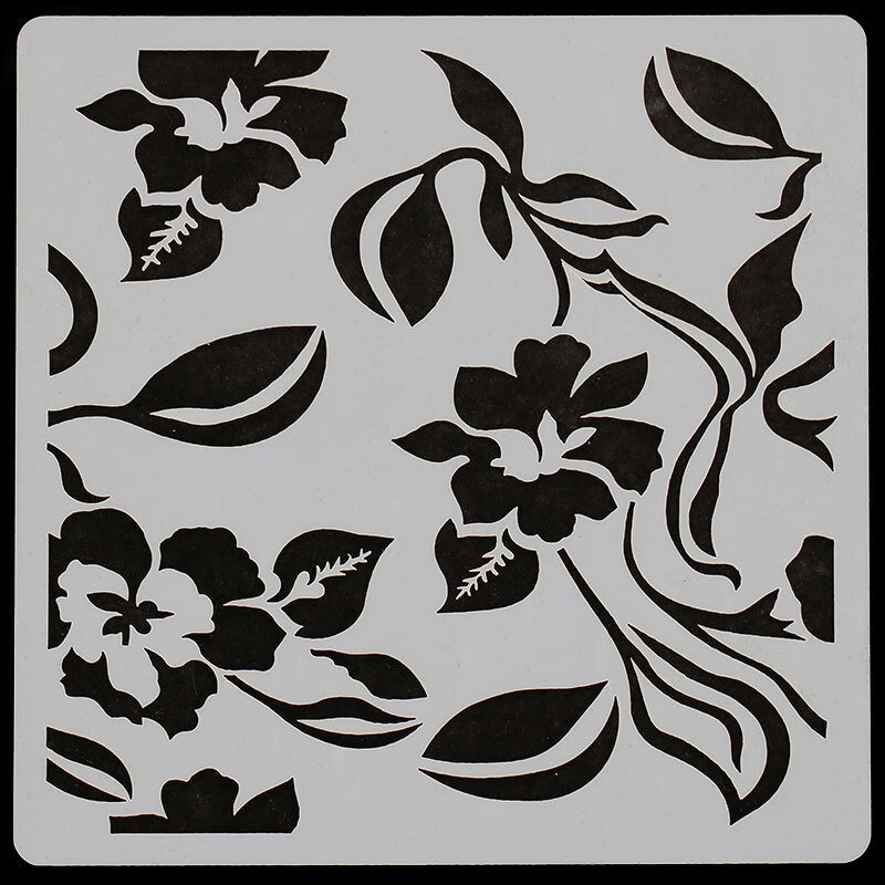 13*13ดอกไม้Layering StencilsสำหรับDiyสมุดภาพ/อัลบั้มรูปตกแต่งลายนูนสี,ภาพวาดStencil,home Decor