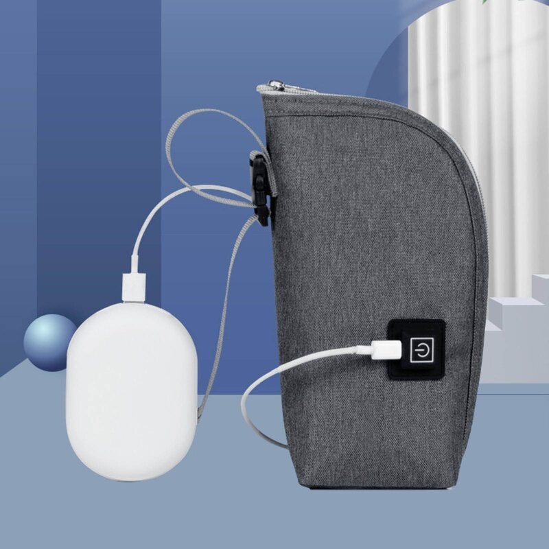USB เครื่องอุ่นขวดนมแบบพกพาเครื่องอุ่นนมทารกขวดนมอุ่นฉนวนกันความร้อนเทอร์โม Warming Bag