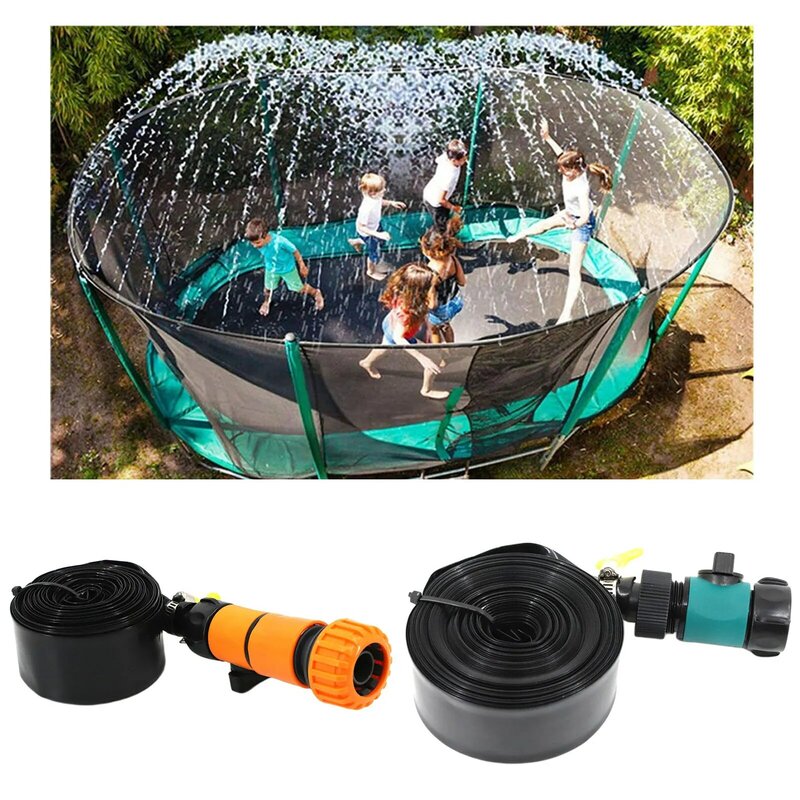 Trampolin Air Sprinkler Selang Luar Ruangan Taman Musim Panas Permainan Air Sprayer Mainan Trampolin Aksesori