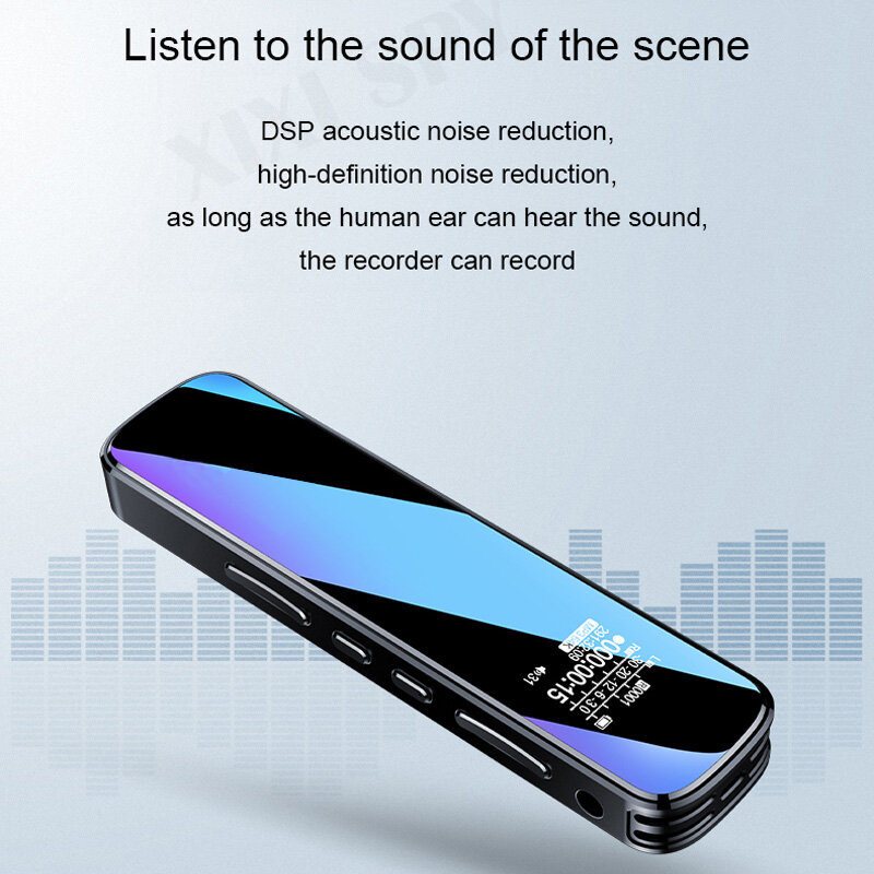 Dictaphone voice recorder sound mini audio mp3 player professional digital recording record HD activated connection OTG