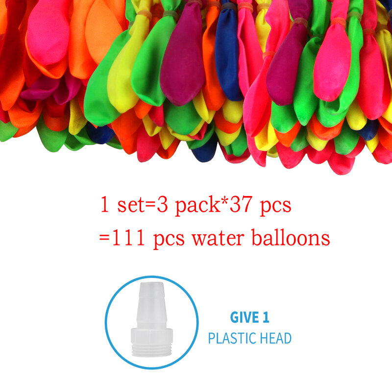 Balão de água 111 pçs verão ao ar livre brinquedos praia mangueira conectável enchimento rápido bomba água balões mágicos para crianças adulto