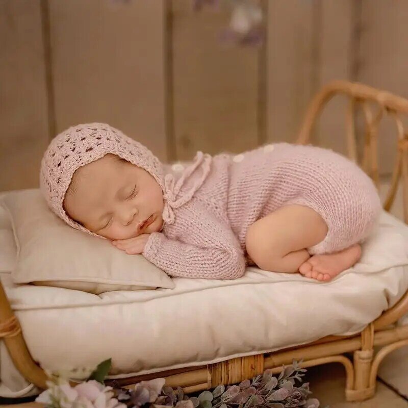 Neugeborenen Fotografie Requisiten Bett Matratze Kissen Korb Stuhl für Baby Fotografie Zubehör