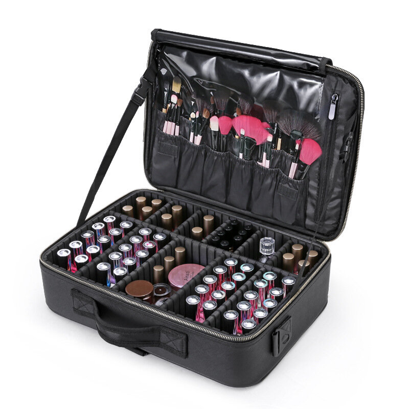 Quality Professional Makeup Case Female Beauty Nail Box Cosmetic Case Travel Big Capacity Storage Bag Suitcases For Makeup