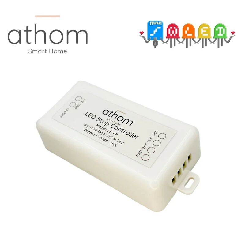 Athom Smart Home Pre Flitste High Power Wled 5-24V WS2812B WS2811 SK6812 TM1814 WS2813 WS2815 Led Licht strip Controller