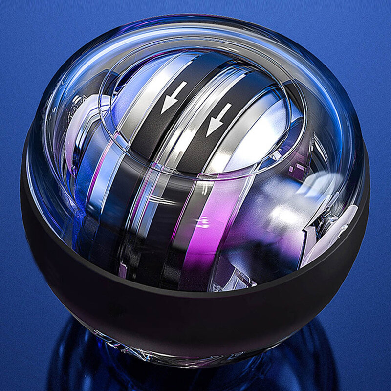 LED Powerball Giroscópico Poder Bola De Pulso Auto-partida Gyro Ball Gyroball Braço Mão Muscular Força Trainer Exercício Fortalecedor