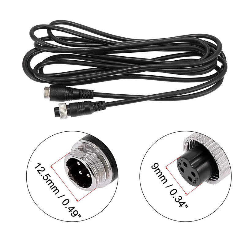 4Pin Extension Cable 5M/10M Car Aviation Cable Backup Camera Video Power Wire For CCTV System Truck Bus Vehicle Monitor Cord