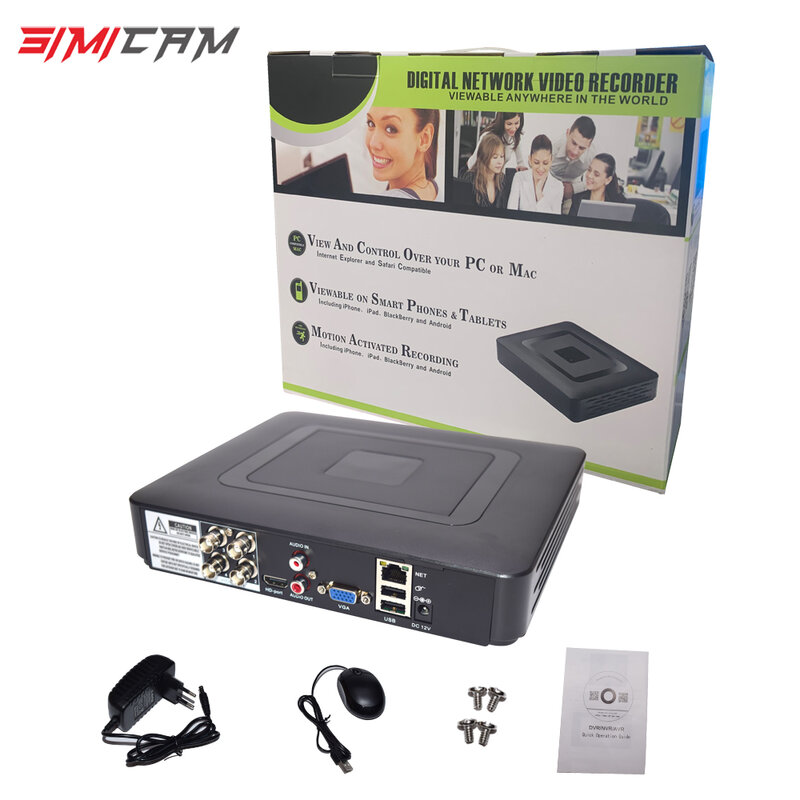 Super HD 5MP-N/1080P H.265X 4/8Channel Hybrid 5-in-1DVR Security Recorder Supports IP CameraAHD/TVI/CVI Camera Motion Alert Home