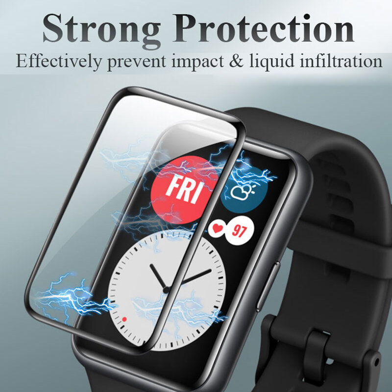 Per Huawei Watch Fit 9D pellicola protettiva con bordo curvo per Honor Watch ES Smartwatch accessori per la protezione dello schermo morbido (non in vetro)