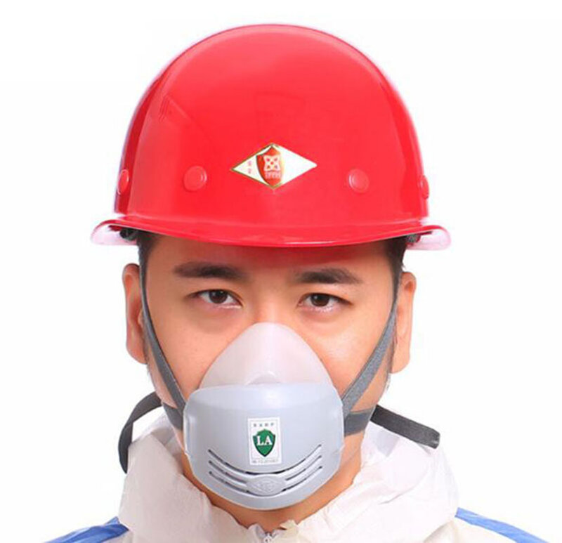 Mascarillas industriales antipolvo reemplazables con 20 filtros, máscaras antiincrustantes con pintura pulida, máscaras de goma de seguridad para la construcción