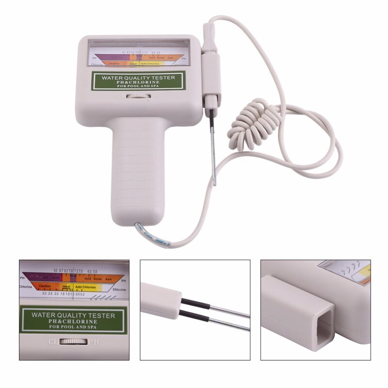 Acqua PH Cloro Tester del Tester di Qualità Piscina Spa Analisi Misuratore di Livello di Misura Monitor Rilevatore di Controllo di Kit per il Test
