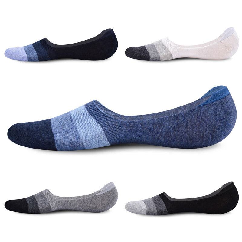 Urgot – 6 paires de chaussettes de bateau pour homme, invisibles, décontractées, en coton, courtes en Silicone, antidérapantes, à bouche peu profonde, nouvelle collection printemps été