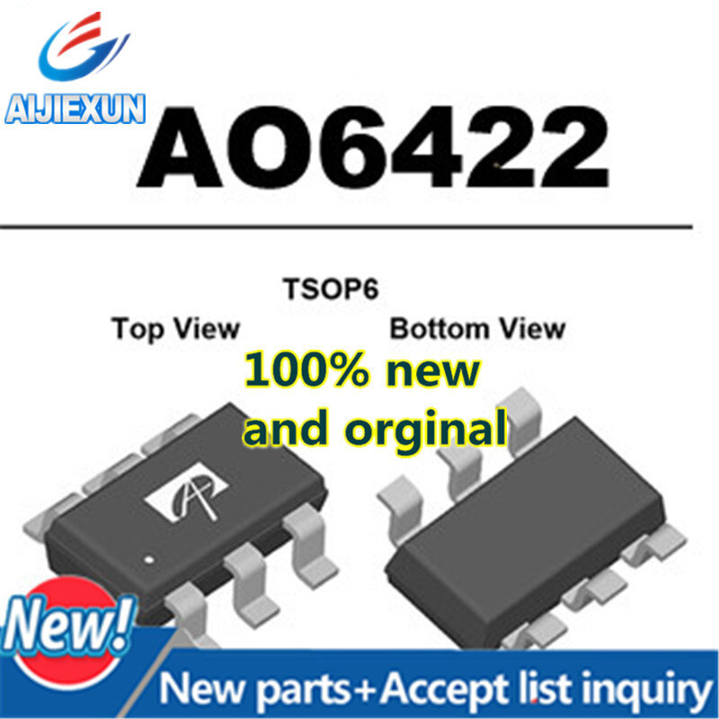 20Pcs 100% 새롭고 독창적 인 TSOP6 AO6422 A06422 MOS 20V N 채널 MOSFET 대형 재고