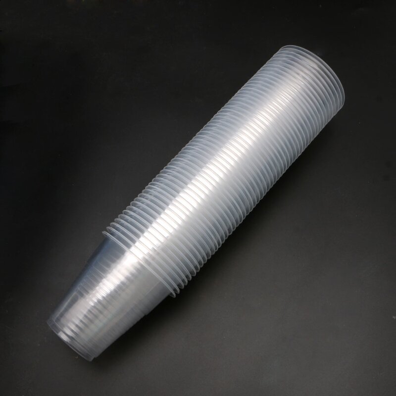 Kit de tazas desechables de plástico grandes, 100 piezas, 180ml, 250ml, dispensador de tazas mezcladoras de resina epoxi, herramientas de arte