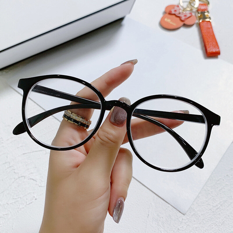 2021 Kedatangan Baru Bingkai Kacamata Komputer Wanita Pria Anti Cahaya Biru Bulat Kacamata Memblokir Kacamata Tontonan Optik
