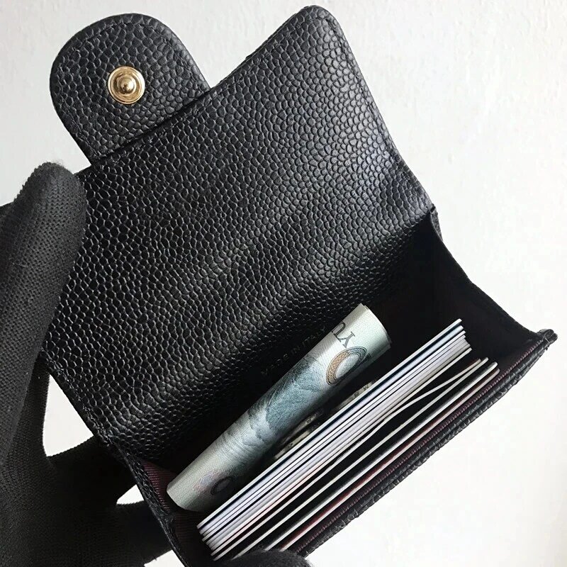 الفاخرة عالية الجودة تصميم محفظة المرأة جلد طبيعي محافظ موضة غلق بمشبك محفظة صغيرة الإناث امرأة صغيرة محافظ وحقائب يد