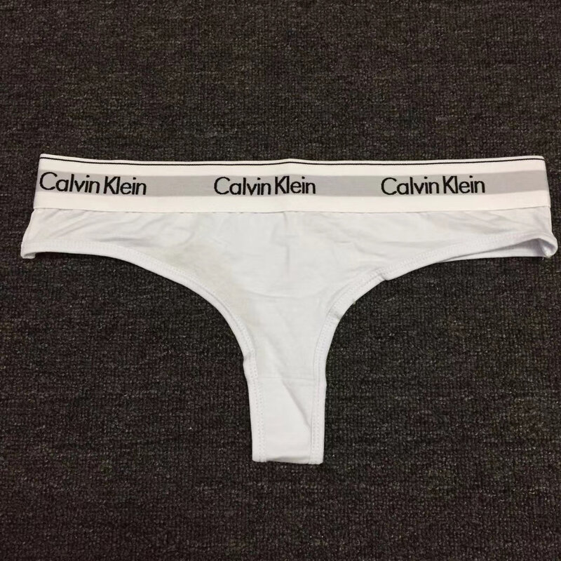 4 Uds CK Calvin Klein algodón para mujer letras de Sexy Tanga amplia T bragas ropa interior de ropa interior sin costura Tanga G-String mujeres Lencería
