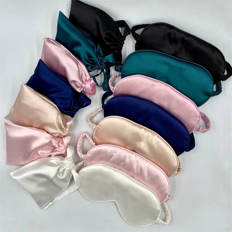 ใหม่ที่กำหนดเองชื่อ Eye Mask ส่วนบุคคลพิมพ์ Silk Sleep Mask พร้อมกระเป๋า Bachelorette Party ของขวัญ Silk Sleeping Eye Mask Cover