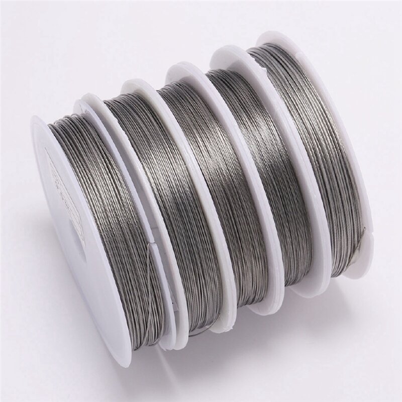 6-30M 0.3 - 1.0mm Stainless Steel Beaded Wire Tiger Tail Beading Wire For Jewelry Making Jewelry Finding Accessories