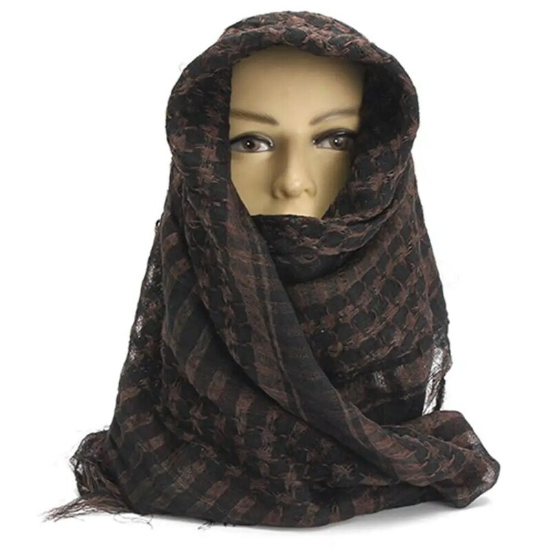 Unissex outono lenços de pouco peso xadrez borla deserto árabe shemagh keffiyeh cachecol envoltório pashmina
