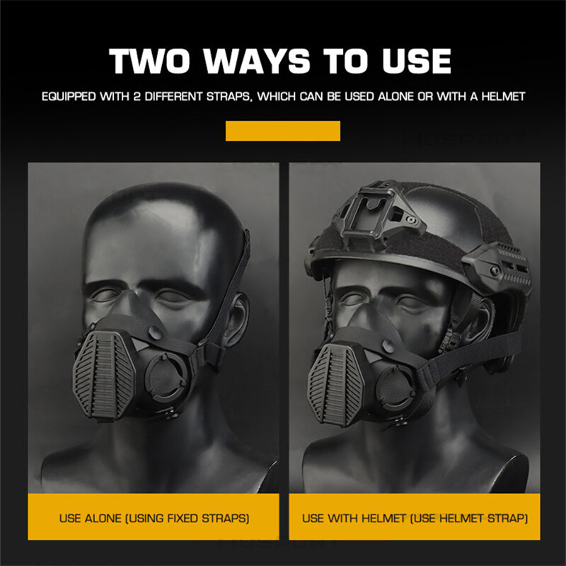 Airsoft ao ar livre máscara protetora especial tático respirador cartucho substituível tático airsoft paintball máscara militar jogos