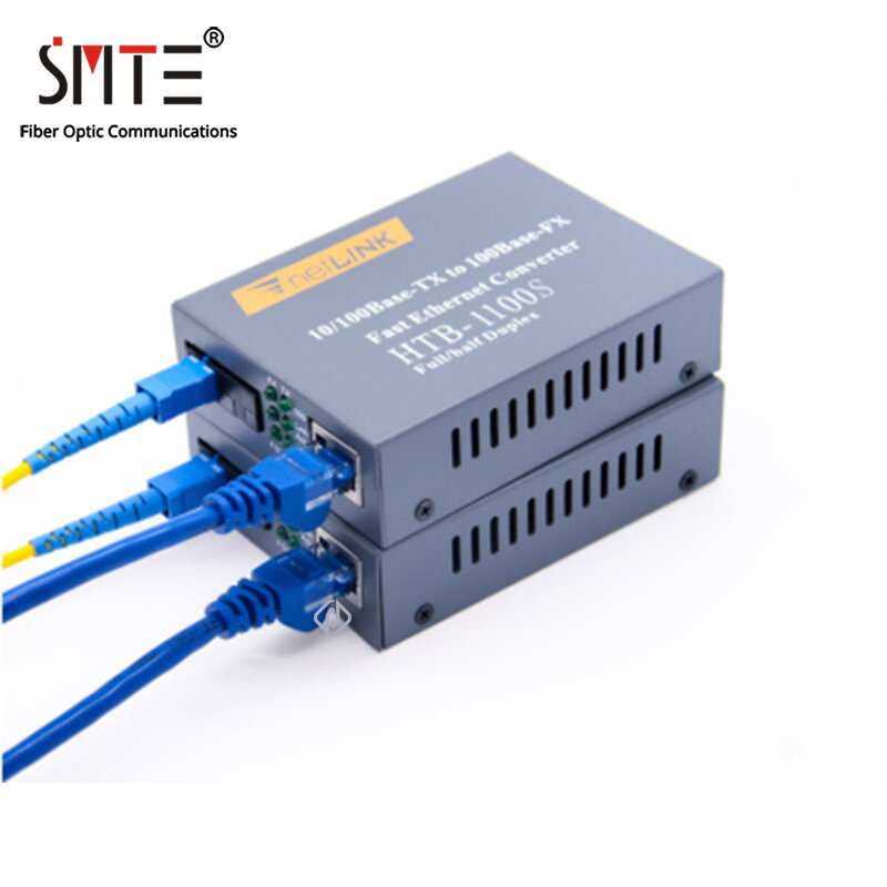netLINK HTB-1100S A/B Optical Media Converter 25KM SC Port RJ45 Adaptive 10/100Mbps Single-Mode Single Fiber WDM