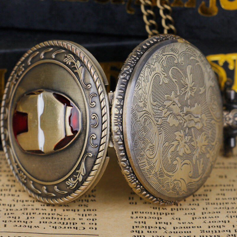 Collar de reloj de bolsillo de cuarzo con temática de Anime Vintage antiguo para mujeres, hombres y niños, regalos