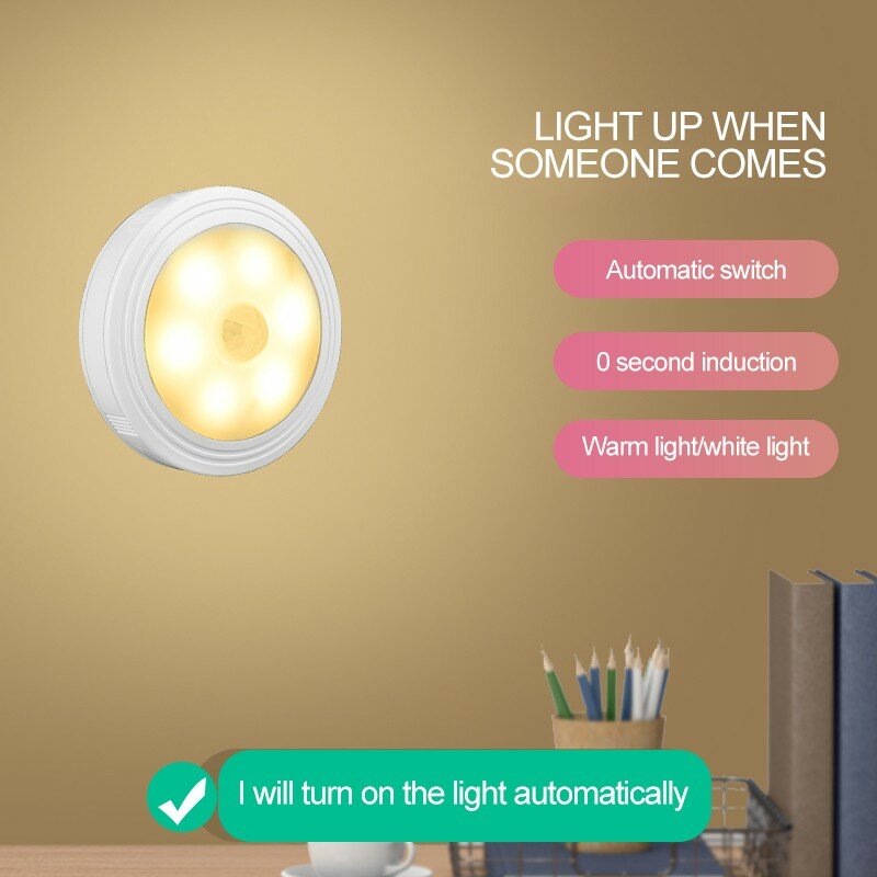 2020 inteligente pir sensor de movimento luz noturna backlight para tigela led luminaria lâmpada para crianças sala estar quarto iluminação