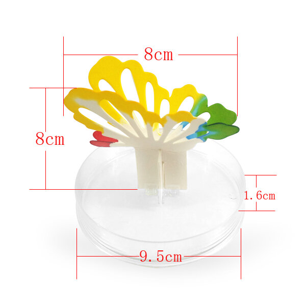Arbre papillon en papier mystique jaune 95mm D, arbre de noël magique en croissance, jouets éducatifs pour bébés, Science pour enfants, 2019