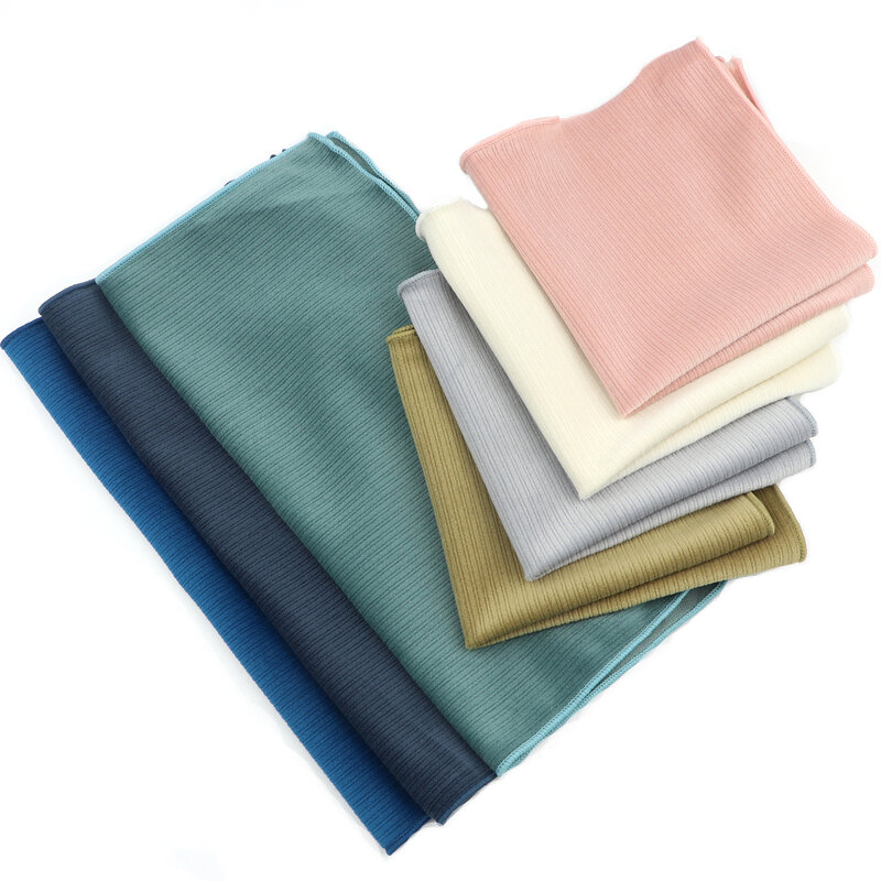 Mouchoirs solides colorés pour hommes, couleur bonbon, Vintage, daim doux, 100% coton, accessoires de table carrés