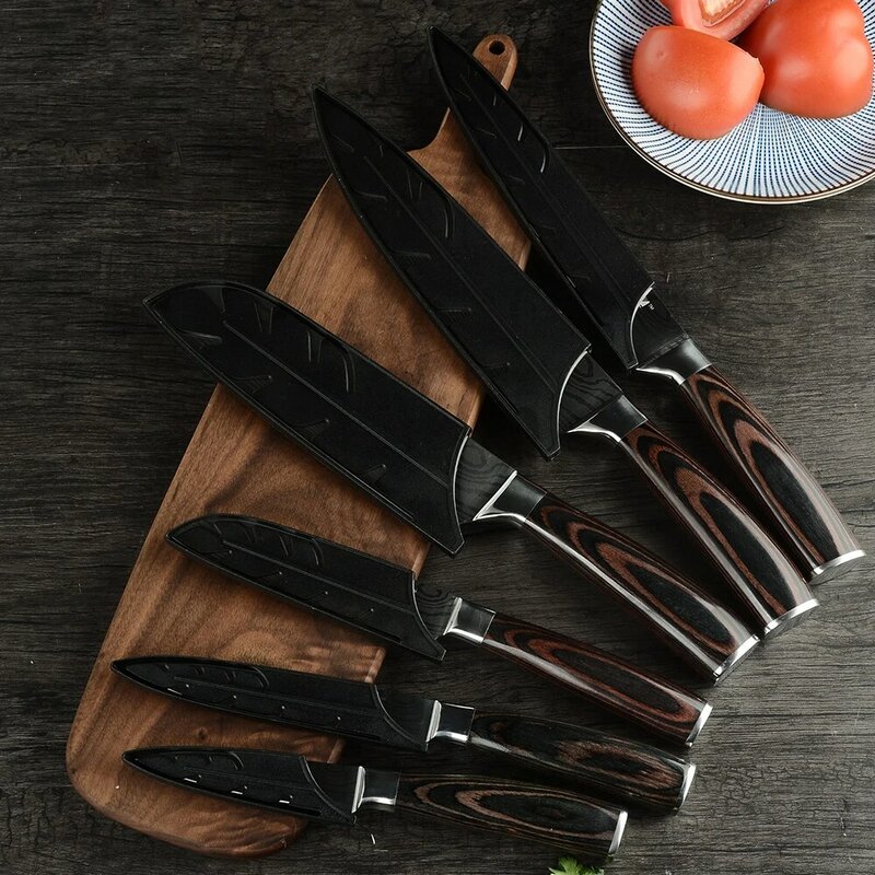MYVI ножи Чехлы для кухонных ножей оболочка для 8 ''шеф-повара нарезки хлеба 7'' Santoku разделочные ножи черный пластиковый нож Лезвие защита