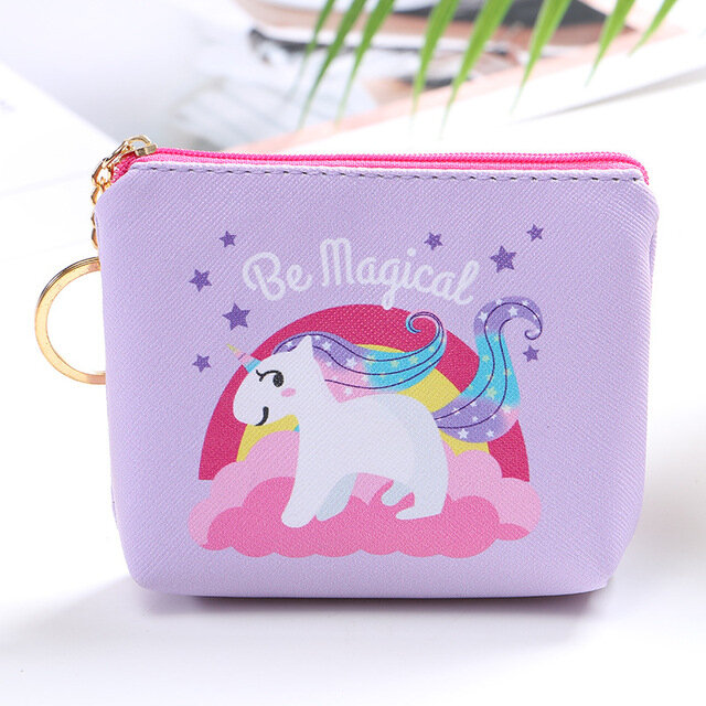 Simpatico supporto Kawaii buone borse per bambini Anime per ragazze nuovi bambini cartone animato unicorno portamonete portafogli donna piccola borsa da donna regalo